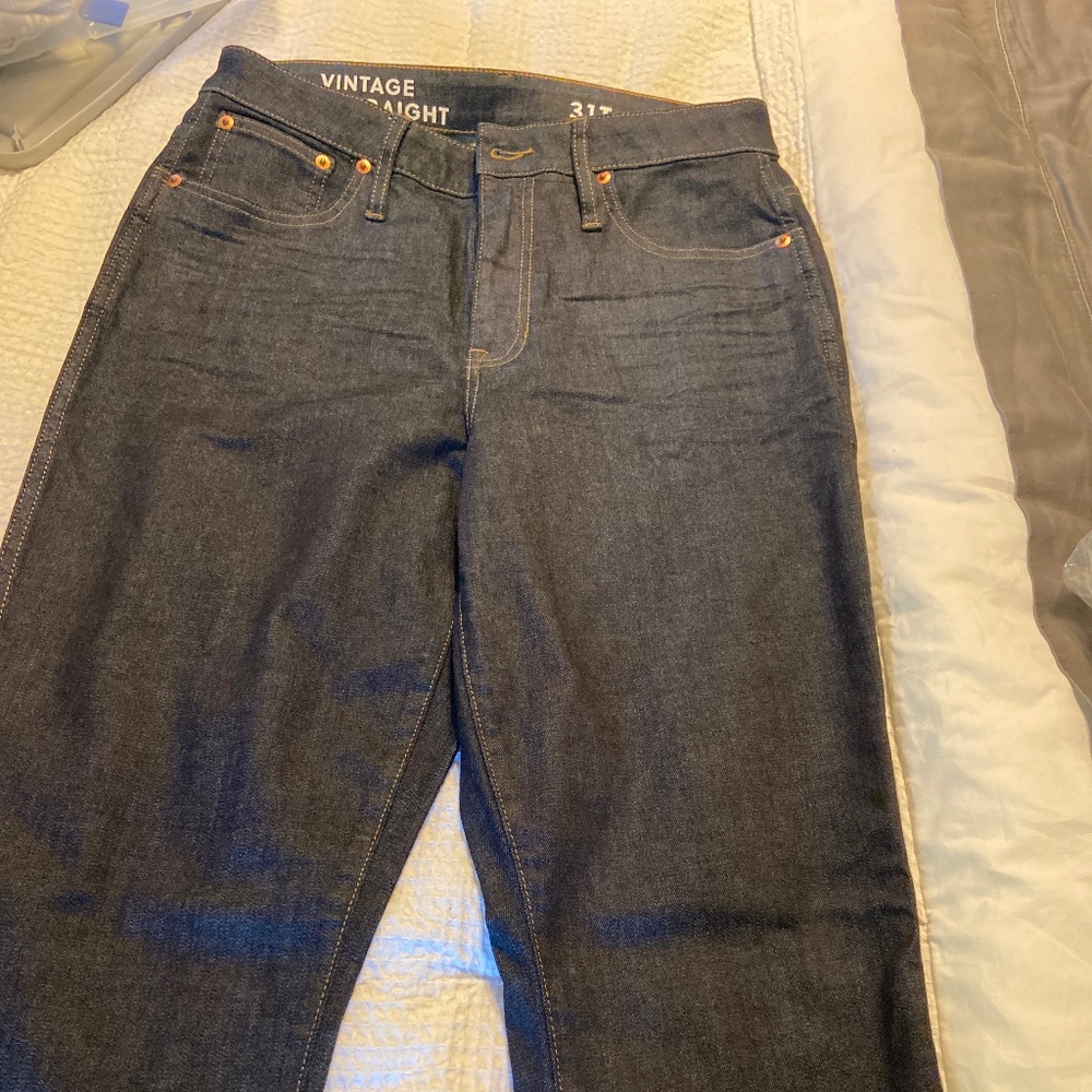 High rise vintage straight jeans